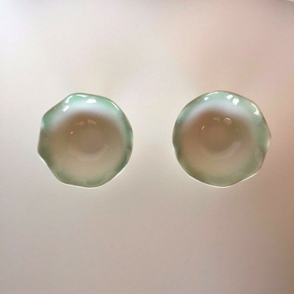 Tachikichi Vintage Pedestal Desert Candy Dish Ice Cream Bowl Set of 2 - Picture 5 of 12